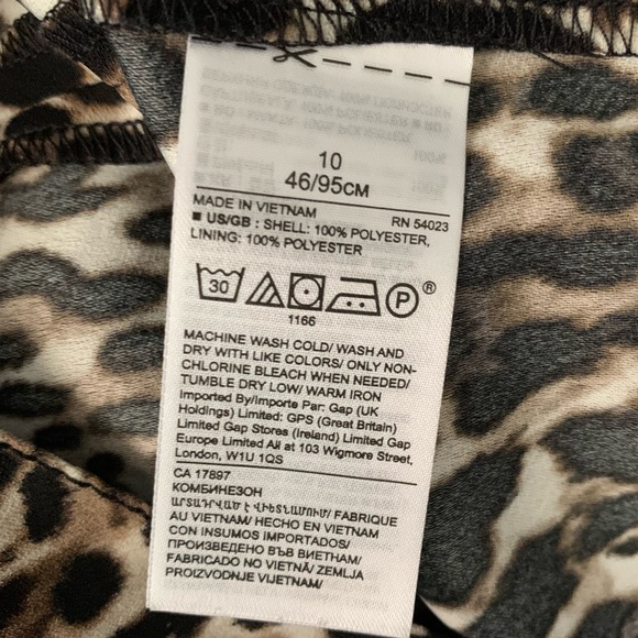 Banana Republic Cheetah Print Sleeveless Wide Leg Jumpsuit - Picture 4 of 4